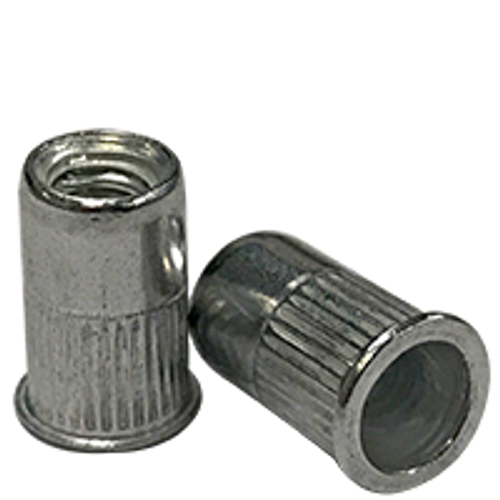 6-32 (.080-.130) Aluminum Small Flange Knurled Body Rivet Nuts (500/Pkg.)