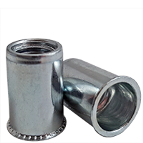3/8-16 (.030-.165) Steel Small Flange Smooth Body Rivet Nuts Zinc CR+3 (500/Pkg.)