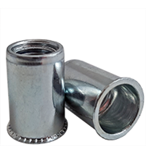 3/8-16 (.030-.165) Steel Small Flange Smooth Body Rivet Nuts Zinc CR+3 (2000/Bulk Pkg.)