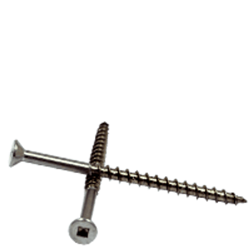 #8-8 x 2-1/2" Stainless Steel 18-8 Square Flat Head Deck Screws (Drywall Screw), 4 Nibs, Type 17 (2000/Bulk Pkg.)