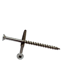 #6-9 x 1-5/8" Stainless Steel 18-8 Square Flat Head Deck Screws (Drywall Screw), 4 Nibs, Type 17 (3500/Bulk Pkg.)
