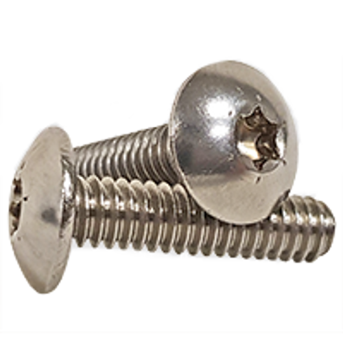 #10-24 x 1" (Fully Threaded) Stainless Steel T20 Drive Size 6-Lobe Truss Head Machine Screws A2 (18-8) (500/Pkg.)