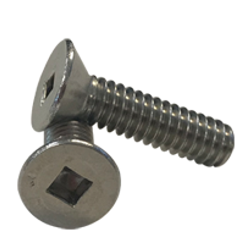 1/4"-20 x 3/4" (Fully Threaded) Stainless Steel Machine Screws Square Flat Head A2 (18-8) (500/Pkg.)
