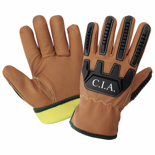 C.I.A Impact, Oil, Water, Cut, and Flame Resistant Goatskin Glove Size 7(S) 12 Pair, #CIA3800-7(S)