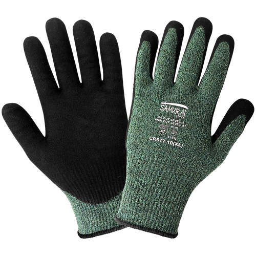 Samurai Glove- Performance Cut Resistant Dipped Glove Size 9(L) 12 Pair, #CR677-9(L)