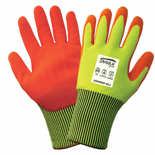 Samurai Glove- Cut and Puncture Resistant Dipped Glove Size 9(L) 12 Pair, #CR998MF-9(L)