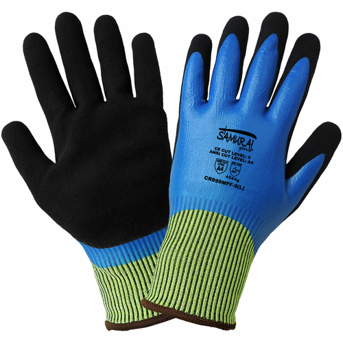 Samurai Glove- Liquid and Cut Resistant Double-Dipped Glove Size 10(XL) 12 Pair, #CR999MFF-10(XL)