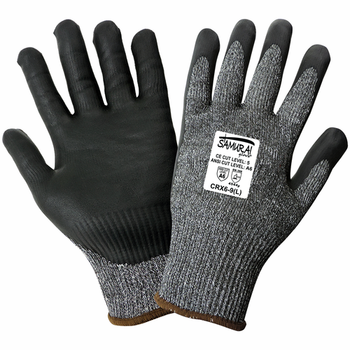 Samurai Glove-Tuffalene UHMWPE Cut Resistant Dipped Glove Size 7(S) 12 Pair, #CRX6-7(S)