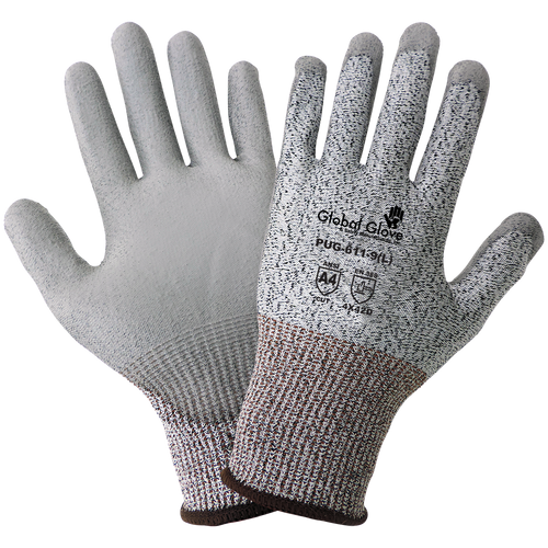 Salt & Pepper Polyurethane Coated Cut Resistant Knit Glove Size 8(M) 12 Pair, #PUG-611-8(M)