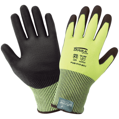 Samurai Glove High-Visibility Cut Resistant Glove Free From Enhancement- Size 10(XL) 12 Pair, #PUG-915-10(XL)