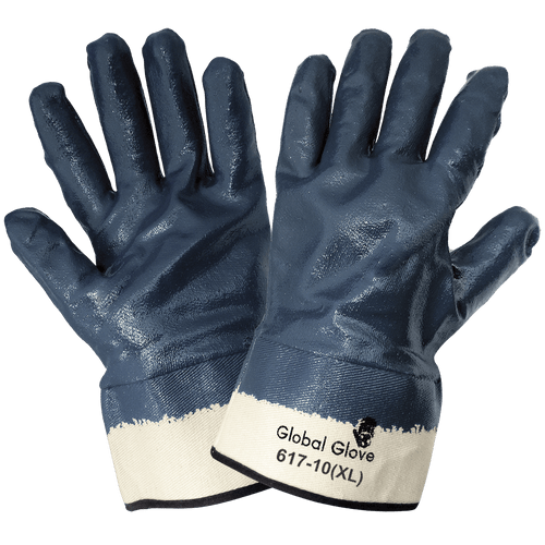Solid Nitrile Fully Dipped Glove Size 10(XL) 12 Pair, #617-10(XL) Solid Nitrile Fully Dipped Glove Size 10(XL) 12 Pair, #617-10(XL)