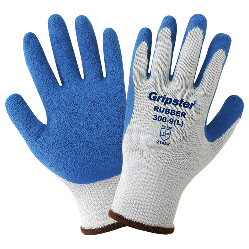 Gripter -Etched-Finish Rubber Palm Glove Size 9(L) 12 Pair, #300-9(L)