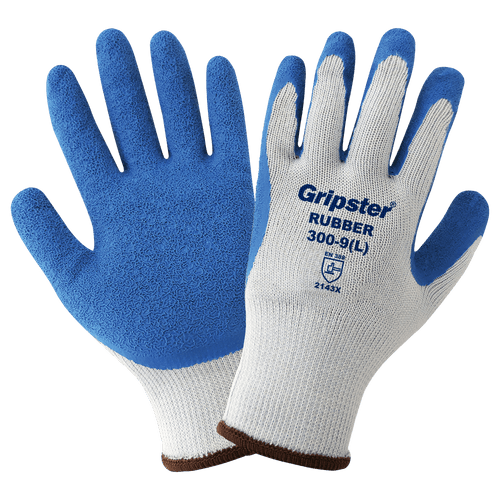 Gripter -Etched-Finish Rubber Palm Glove Size 9(L) 12 Pair, #300-9(L)