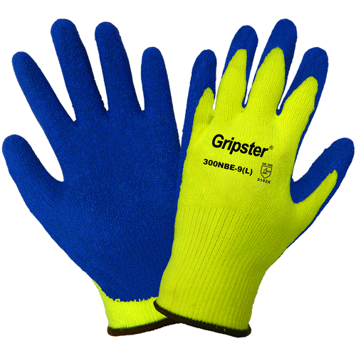 Gripter - High-Visibility Etched Rubber Dipped Glove Size 8(M) 12 Pair, #300NBE-8(M)