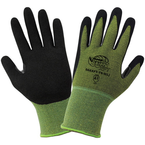 Tsunami Grip XFT - Touch Screen Compatible Xtreme Foam Technology Coated Bamboo Glove Size 9(L) 12 Pair, #568XFT-TS-9(L)