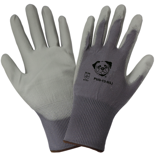 Gray ESD Anti-Static/Electrostatic Compliant Polyurethane Coated Glove Size 7(S) 12 Pair, #PUG-13-7(S)