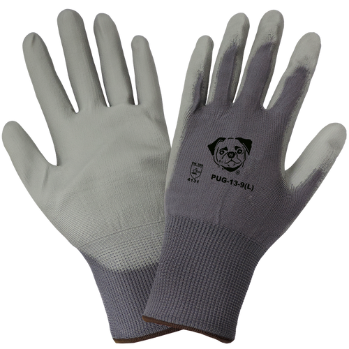 Gray ESD Anti-Static/Electrostatic Compliant Polyurethane Coated Glove Size 8(M) 12 Pair, #PUG-13-8(M)
