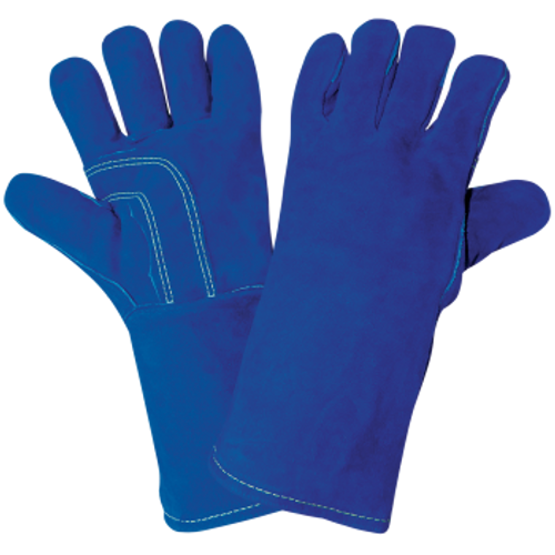 Left-Handed Blue Premium Split Leather Welders Glove Size 9(L) 12 Pair, #1200KB-LH