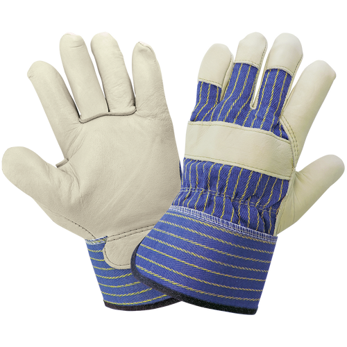 Premium Grain Cowhide Gunn Cut Leather Palm Glove Size 9(L) 12 Pair, #1900-9(L)