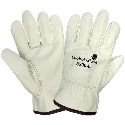 Premium Cowhide Leather Glove with DuPont Kevlar Fiber- Size 8(M) 12 Pair, #3200-8(M)