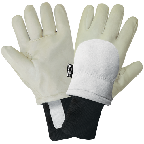 Premium Latex Dipped Split Goatskin Lined Freezer Glove with 3M Thinsulate Insulation- Size 8(M) 12 Pair, #2800GLP-8(M)