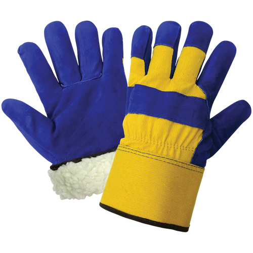 Premium Blue Insulated Split Cowhide Leather Palm Glove Size 8(M) 12 Pair, #2805-8(M)