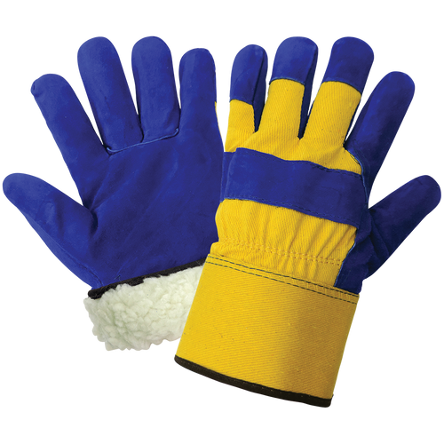 Premium Blue Insulated Split Cowhide Leather Palm Glove Size 9(L) 12 Pair, #2805-9(L)