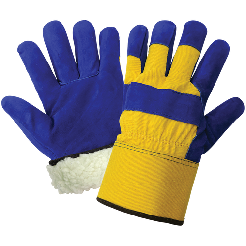 Premium Blue Insulated Split Cowhide Leather Palm Glove Size 10(XL) 12 Pair, #2805-10(XL)