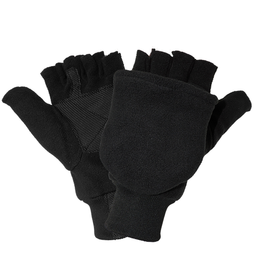 Insulated Fleece Fingerless Flip-Up Mittens- Size 7(S) 12 Pair, #519INT-7(S)