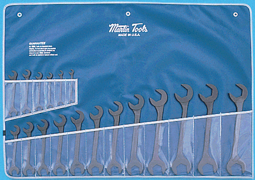 SET, Wrench, Hydraulic Angle Openings, 18 PC, BAG, Martin Sprocket #BOB18K