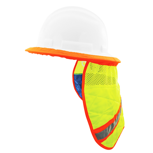 Bullhead Safety - High-Visibility Evaporative Cooling Neck Shade- Pack of 10, #GLO-CNS2