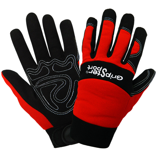 Gripter Sport - Spandex/Synthetic Leather Foam-Padded Work Glove Size 8(M) 12 Pair, #SG9000-8(M)