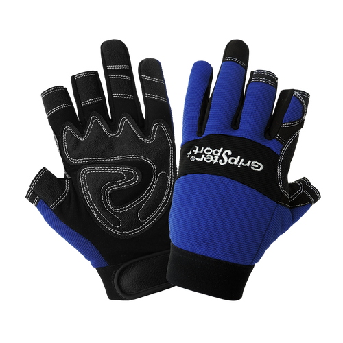 Gripter Sport+ - Spandex/Synthetic Leather Fingerless Glove Size 9(L) 12 Pair, #SG9001NF-9(L)