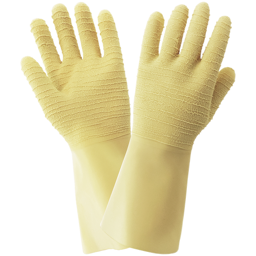 FrogWear Wrinkle Patterned Natural Rubber Unsupported Glove Size 8(M) 12 Pair, #190ETC-8(M)
