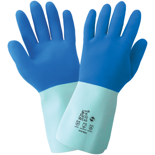 FrogWear Supported Cotton Lined Rubber Glove Size 10(XL) 12 Pair, #212-10(XL)