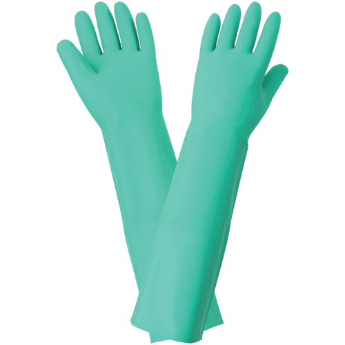 Extra-Long Heavy-weight 22-Mil Green Nitrile Unsupported Glove Size 10(XL) 12 Pair, #522-10(XL)