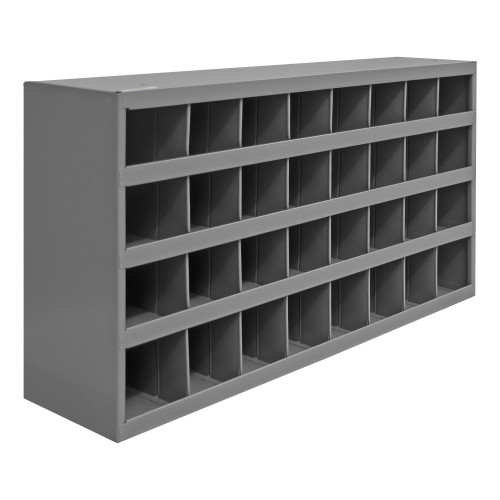 Durham Mfg 32 Opening Bins, 9" Deep, 33-7/8"W x 8-1/2"D x 19-2/7"H, Gray, DM-344-95 (1/Ea) Durham Mfg 32 Opening Bins, 9" Deep, 33-7/8"W x 8-1/2"D x 19-2/7"H, Gray, DM-344-95 (1/Ea)