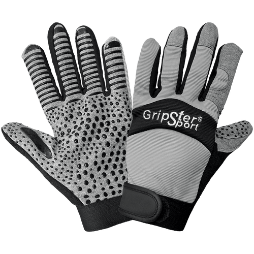 GripterSport Synthetic Leather Palm Performance Mechanics Style Glove with a Silicone Patterned Palm and Spandex Back- Size 9(L) 12 Pair, #SG9003-9(L)