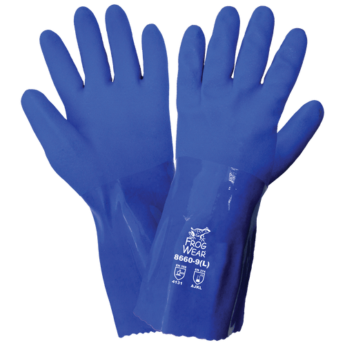 FrogWearTriple-Coated PVC Chemical Handling Glove Size 9(L) 12 Pair, #8660-9(L)