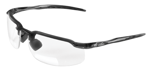 Swordfish Clear 1.5 Diopter Reader Style Lens, Matte Black Frame Safety Glasses- 12 Pair, #BH106115