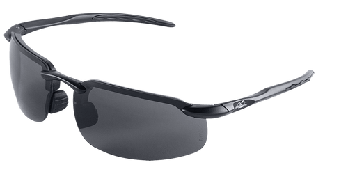 Swordfish Smoke Anti-Fog Lens, Matte Black Frame Safety Glasses- 12 Pair, #BH1063AF