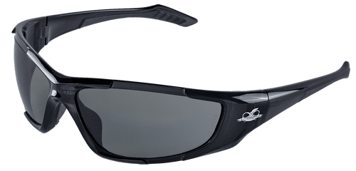 Javelin Dark Smoke Anti-Fog Lens, Crystal Black Frame Safety Glasses- 12 Pair, #BH1233AF