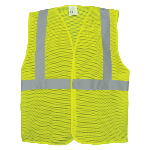 FrogWear HV High-Visibility Lightweight Mesh Polyester Safety Vest- Extra Large, #GLO-001VE-XL FrogWear HV High-Visibility Lightweight Mesh Polyester Safety Vest- Extra Large, #GLO-001VE-XL