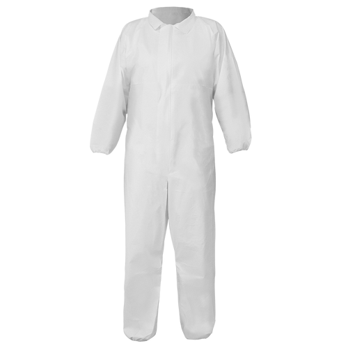 FrogWear Premium Microporous PE Film-Laminated Coveralls with Collar- 5XL 25 ct., #NW-COV630-5XL