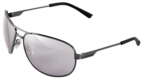 Acero Silver Mirror Lens, Gunmetal Frame Safety Glasses- 12 Pair, #BH24217