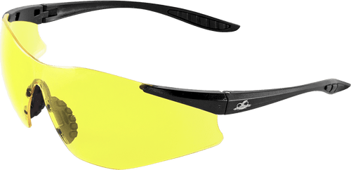 Snipefish Yellow Anti-Fog Lens, Matte Black Frame Safety Glasses - 12 Pair, #BH764AF