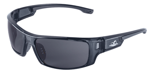 Dorado Dark Smoke Anti-Fog Lens, Crystal Black Frame Safety Glasses - 12 Pair, #BH943AF