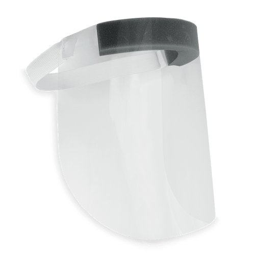 Clear Disposable Copolyester Face Shield with Foam Padding and Elastic Strap - 80 count, #BH-S1