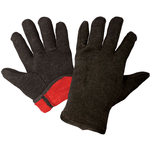 Red Fleece-Lined Jersey Chore Glove- 144 Pair, #C10BJR