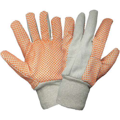 Clute Cut 12 oz. Cotton Canvas Dotted with High-Visibility PVC Glove- 300 Pair, #C120D1